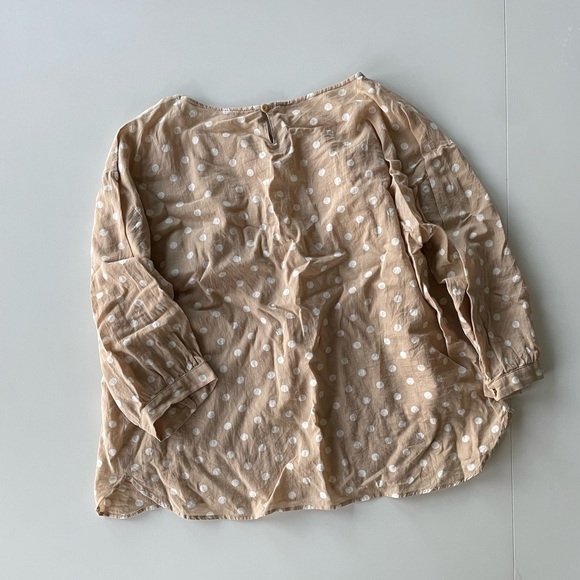 Beige Polka Dot Blouse - Picture 3 of 4